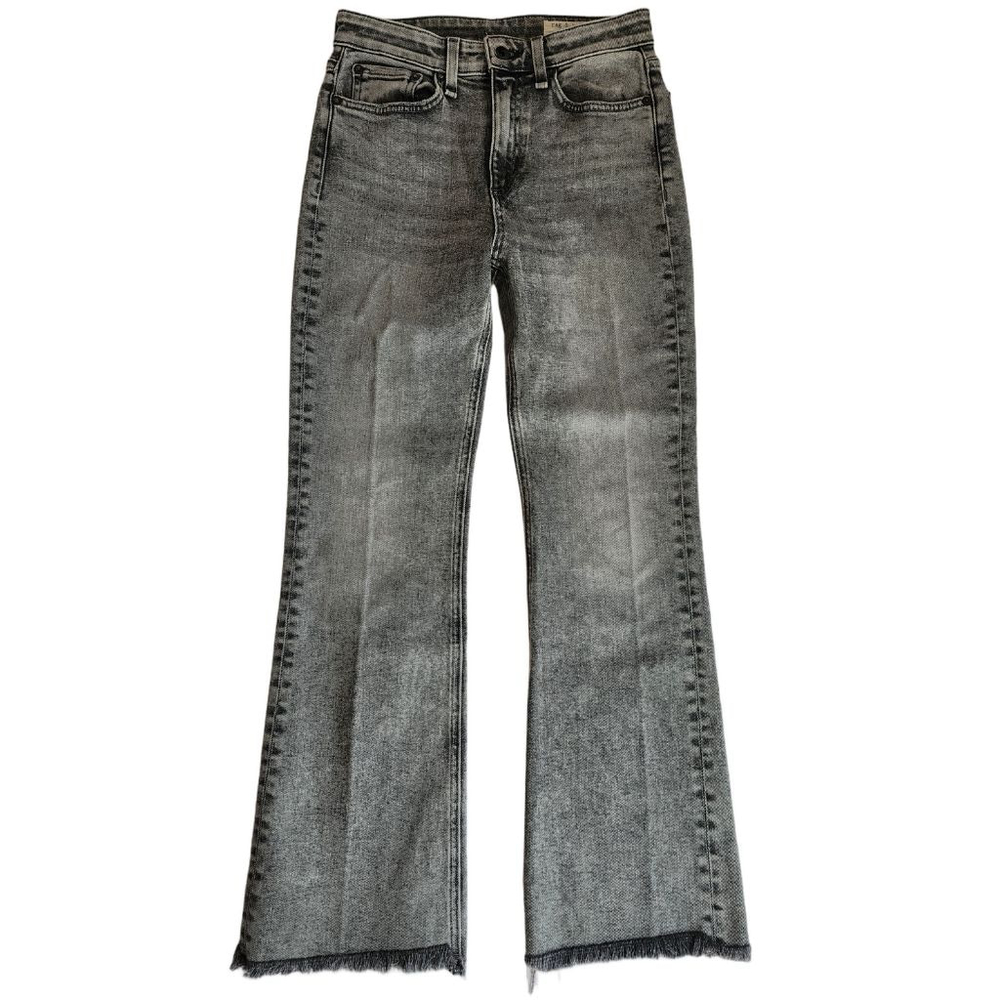 RAG & BONE Nina High Rise Ankle Flare Gray Ankle & Cropped Jeans Size 25 - Picture 4 of 8